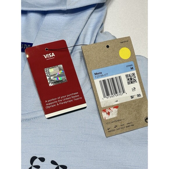 USA Paralympic Team Nike Mens Medium Dri-FIT Yoga Restore Hoodie Blue FZ3169 NWT - Picture 7 of 10